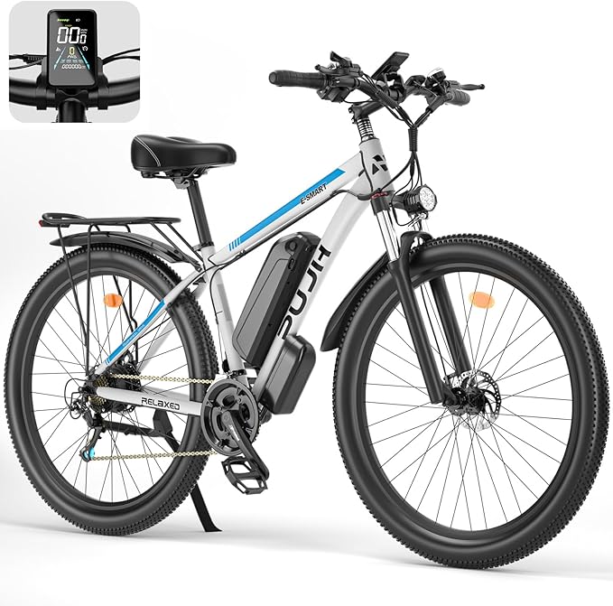 2000W Electric Bike for Men Women 48V 17.5Ah Battery, 29'' Fast Ebike,Max 34 Mph to 80 Miles, Front Suspension Class 3, Snow Off Road Commuter Mountain E-Bike for Adults