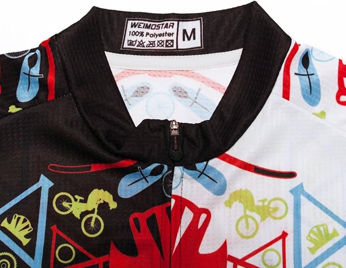 Cycling Jersey Men Full Zip Bike Shirt Racing Top Bicycle Clothing