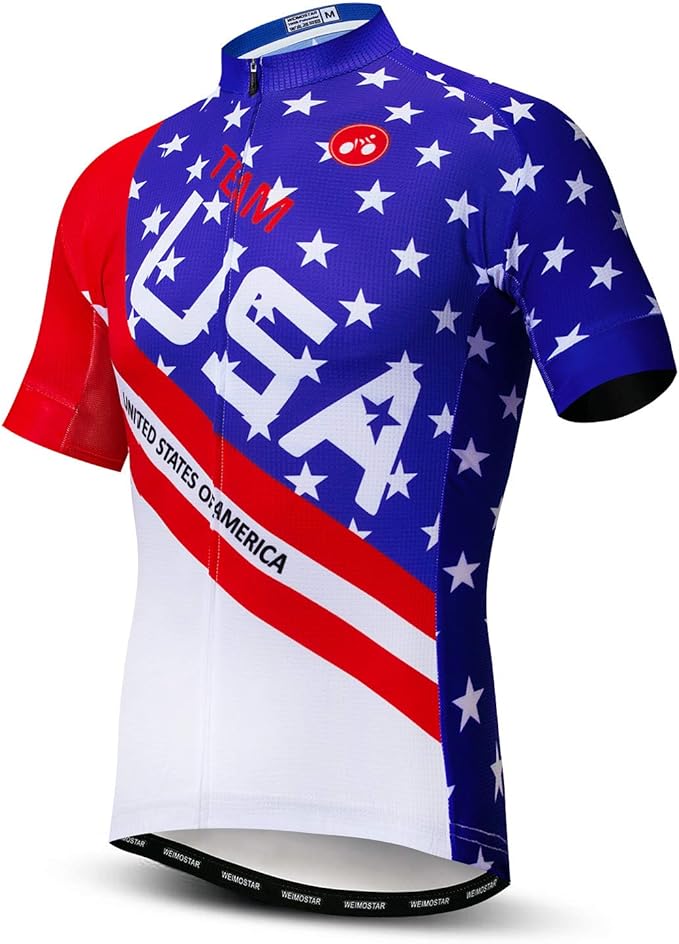 Men Cycling Jersey Skull Bike Short Sleeve Tops Quick-Dry Reflective 3-Pockets S-3XL