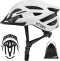 Adult Bike Helmet for Men/Women with Helmet Bag 2 Removable Moisture-Wicking Liners & Visors Lightweight Shockproof Adjustable Design CPSC 1203 & EN 1078 Safety Certified for Road/Commute/MTB