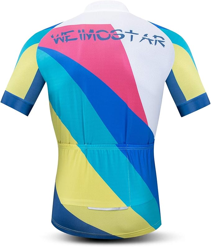 Men's Cycling Jersey Short Sleeve Bike Shirts Bicycle Jacket with Pockets