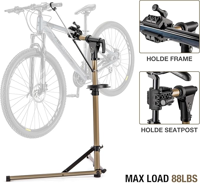 E Bike Repair Stand (Max 88lbs) - Bicycle Stand Rack for Workstand Maintenance - Ebike Work Stand Bicycle Shop Home Mechanics for Road and Mountain Bikes