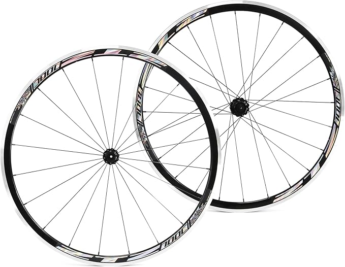 ZTZ 700C Road Bike Wheelset, Ultralight Aluminum Alloy 30mm Road Bike Wheel, 20H Front/24H Rear High-Strength Bike Rims, 700c Clincher, Rim Brake, Compatible 8-12 Speed Cassettes