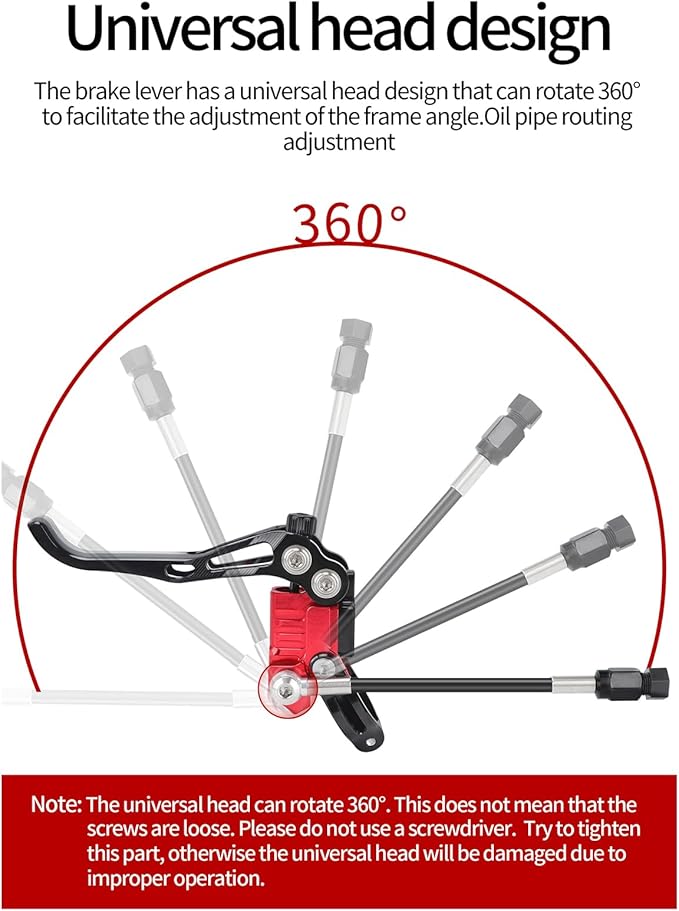 MEROCA IIIPRO E4 Hydraulic Disc Brake Set - 4-Piston MTB Brakes, 641N Braking Force, TUV Certified, Lightweight 475g, for Mountain/E-Bike/Folding Bicycles