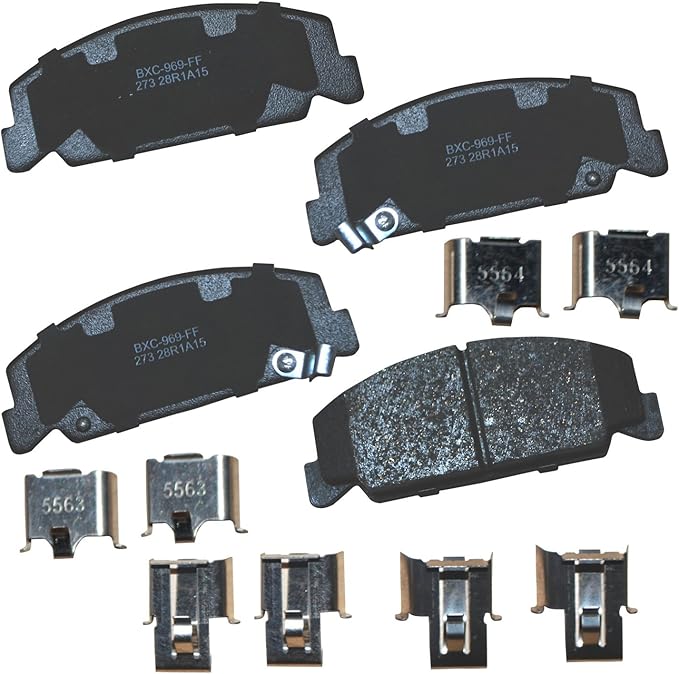 Bendix Premium SBC273 Ceramic Brake Pads for Honda Accord 1985-1984, City 2011-2010, Civic 2000-1988, Civic del Sol 1997-1993, CRX 1991-1988