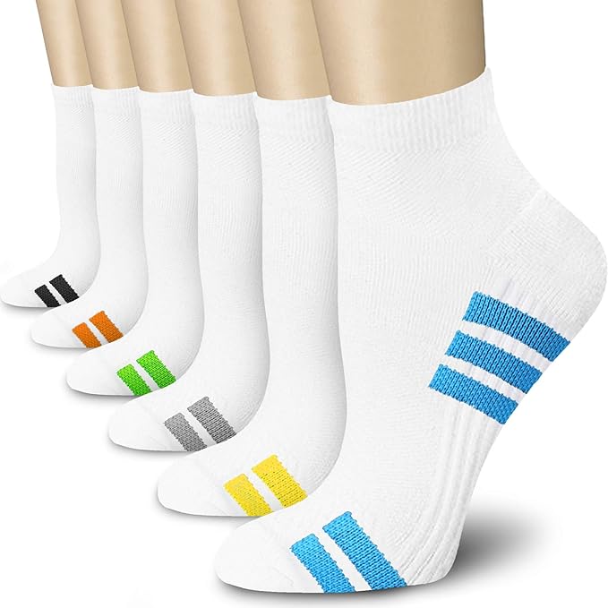 QUXIANG Compression Socks for Women & Men Circulation 3/6/7 Pairs Arch Ankle Support 15-20 mmHg Best for Running Cycling