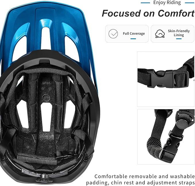 BATFOX Bike Helmet,Mountain Bike Helmet Helmets for Men Women Adults Youth
