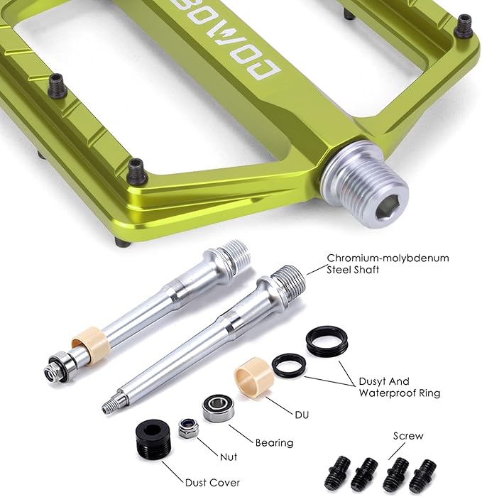 Bike Pedals 9/16" Lightweight Non-Slip Bicycle Platform Pedals - Fits Most Adult Bikes & Mountain Bikes &MTB, Road Bikes and Slip-Resistant Design