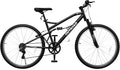 26 inch Mountain Bike 7-Speed,Dual Full Suspension,High-Carbon Steel, for Men Women Adult, MTB Bicycle with Suspension Fork,Sleek Colors(Green)