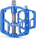 Road/Mountain Bike Pedals - 3 Bearings 9/16” Aluminum Alloy Bicycle Pedals - Mountain Bike Pedal with Removable Anti-Skid Nails