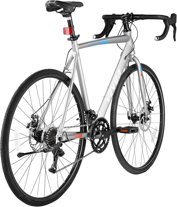 VEVOR Road Bike, 700C Wheels Racing Bike, Shimano Drivetrain City Commuter Road Bicycle, Urban Adult Sport Bicycle with Drop Bar, for Men and Women