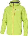 Mens Lightweight Hooded Waterproof Rain Jacket Breathable Raincoat Shell for Outdoor Mountain Hiking