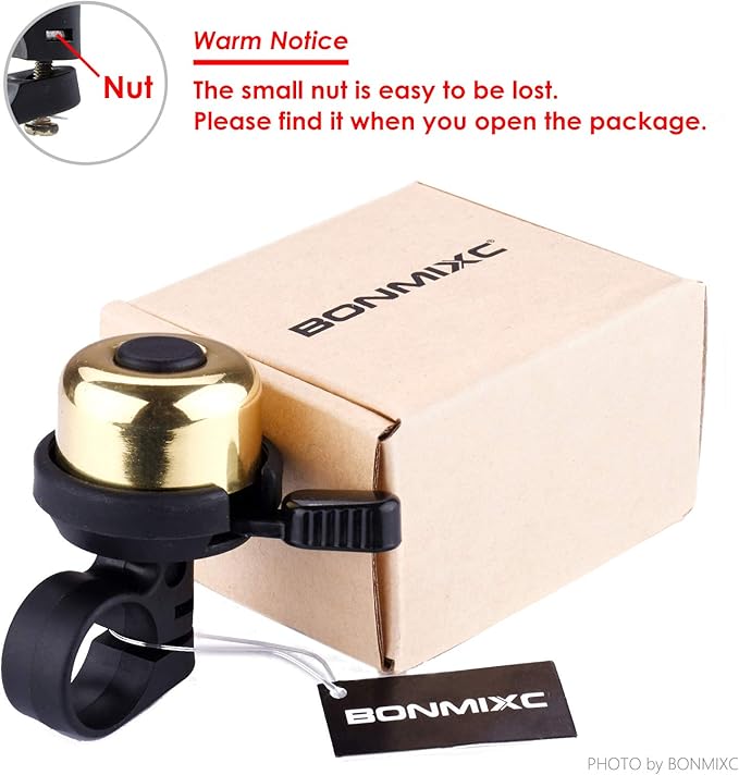 Bike Bell Brass Mini, Clearer Louder Longer Sustained Purer Tone
