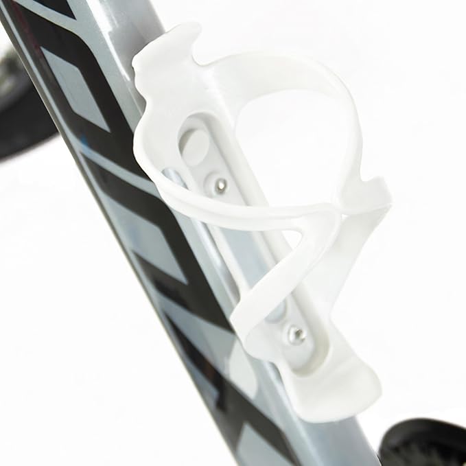 Bike Water Bottle Holder 1 Pack, Universal Bikes Cup Holder Cage, Ultra-Light Water Bottle Bike Cage with Stainless Steel Screws Tool, for Bicycle, Cycling, MTB, Road/Mountain Bikes - White