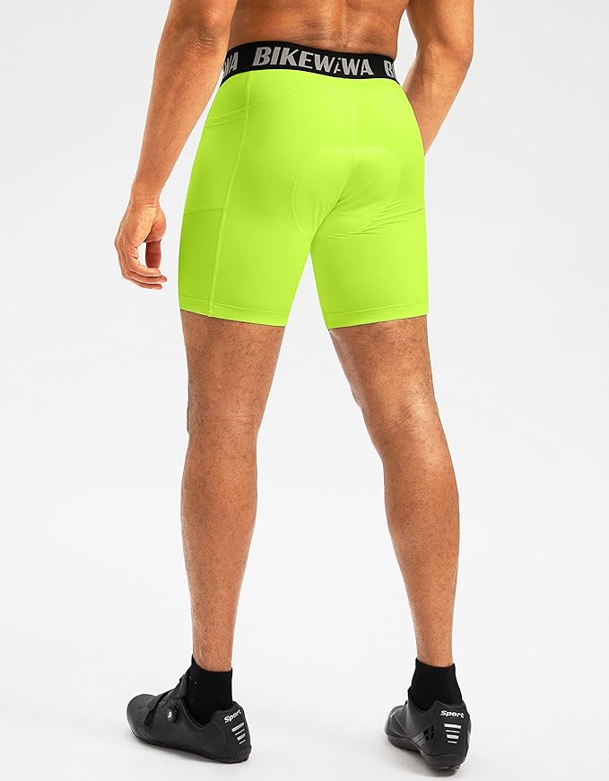 Men's 4D Padded Bike Shorts Cycling Underwear Biking Bicycle Padding Shorts for Men Side Pockets