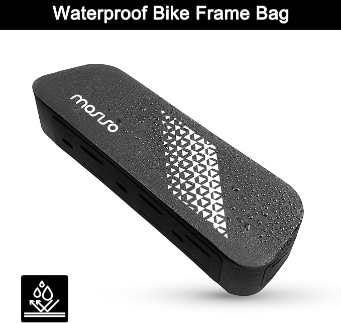 MOSISO Bike Frame Bag Top Tube Bike Bag, Waterproof Bicycle Front Frame Bags with Detachable Shoulder Strap, Cycling Accessories Tools Pouch Storage for Road Mountain Cycling, Black