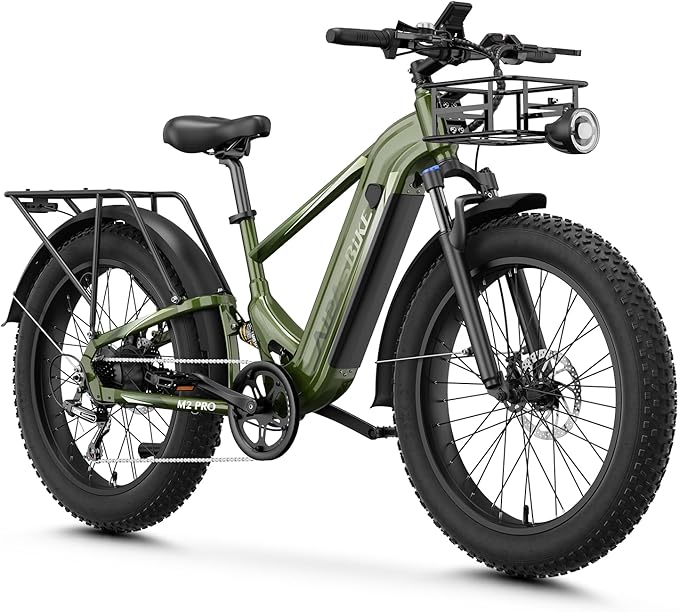 LEONX M2 Pro Electric Bike,1800W Motor Electric Bike for Adults, 26'' x 4.0'' Fat Tire Ebike with 48V 17.5AH Battery, 36MPH 85Miles Long Range Electric Mountain Bike, Up to 110 Nm