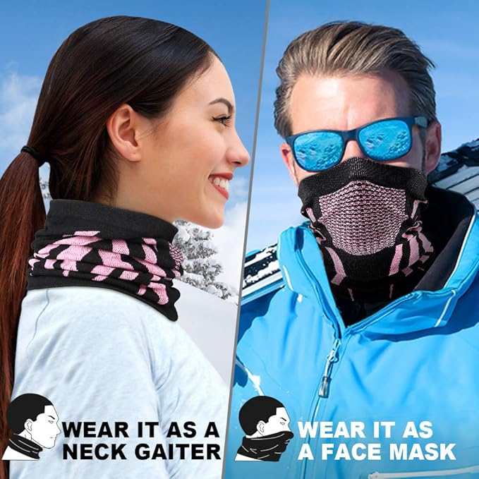WTACTFUL Winter Neck Warmer Gaiter Windproof Face Mask Balaclava Bandana for Ski Snowboard