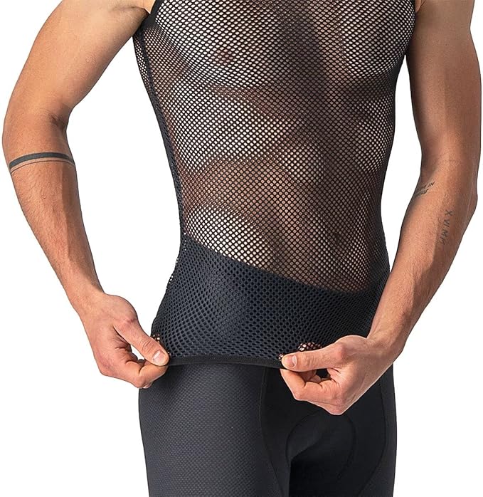 CASTELLI Men’s Core Mesh 3 Sleeveless, Lightweight Breathable Base Layer for Hot Weather Cycling, Quick-Dry Riding Undershirt