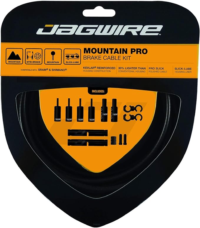 Jagwire PCK409 Pro Mountain Brake Cable Kit, Stealth Black, TU EU