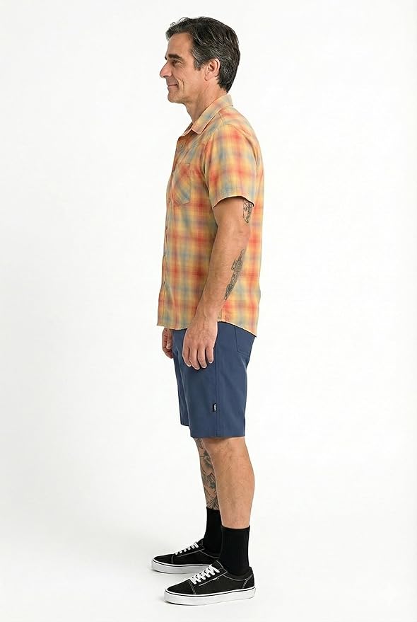 Club Ride Apparel New West Cycling Shirt - Men's Short Sleeve Cycling Jersey - Sport Fit Snap Down Top - 50 UPF Riding Shirt