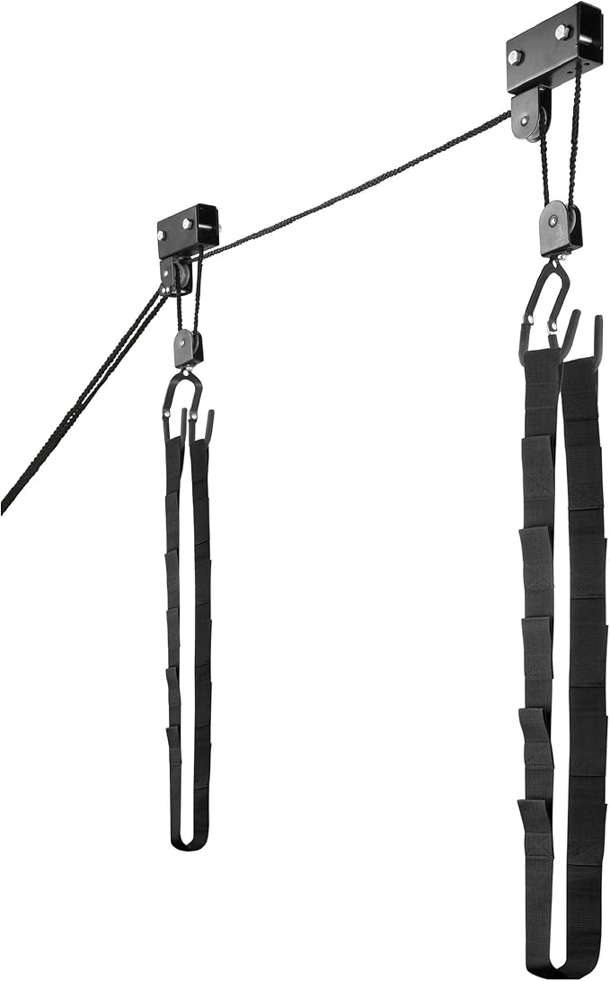 Kayak Hoist - Overhead Garage Storage - Pulley System with 125lb Capacity for Kayak, Canoe, or Bicycle by Bike Lane
