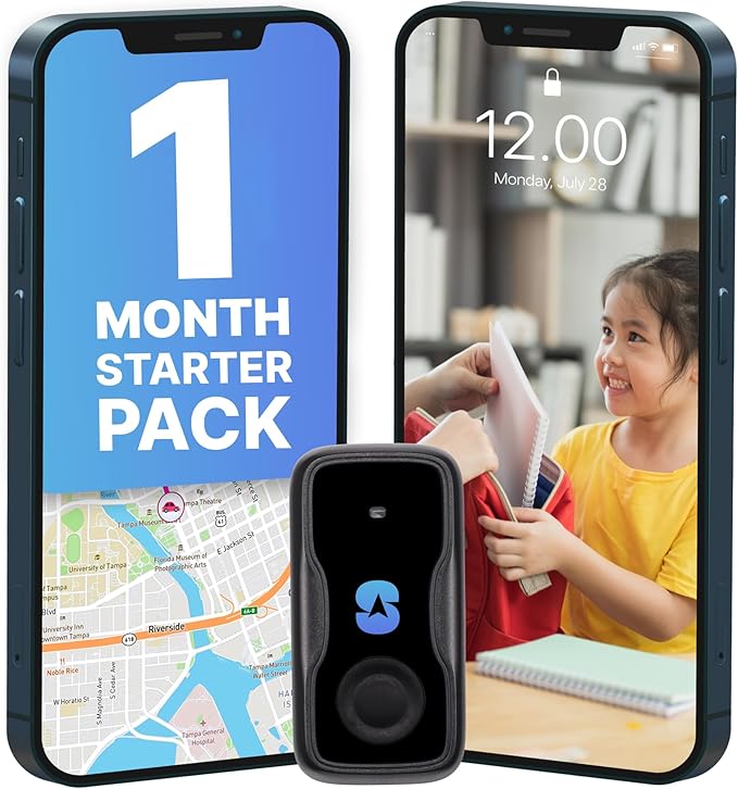 Spytec Atlas Mini GPS Tracker for Kids, Vehicles, Cars, Seniors | Smallest Portable Real Time GPS Tracking Device | Geofencing | Up to 34 Day Battery Life | Starter Kit with 1st Month Included