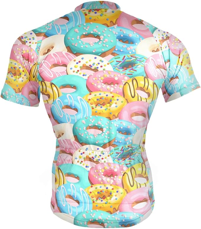 Men's Cycling Bike Jersey Short Sleeve Moisture Wicking, Breathable, Quick Dry Biking Shirt with 3 Rear Pockets