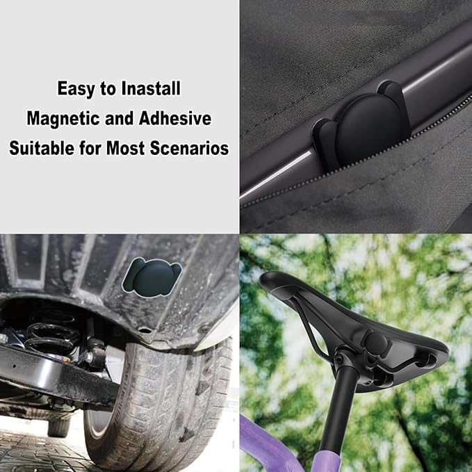Car GPS Tracker for Vehicles Worldwide GPS Tracker for Vehicles Work with Find My (iOS Only), Car Vehicle Tracking Anti-Lost Locator with App for Cars, Wallet, Pets, Luggage (Black)