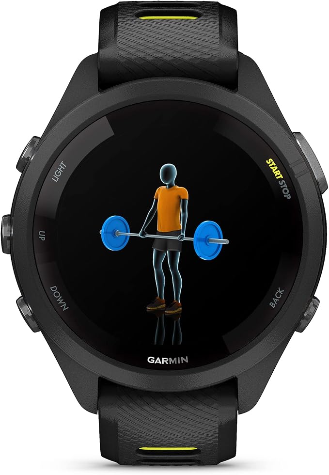 Garmin Forerunner 265S Advanced Multisport Touchscreen Smartwatch, Black | Heart Rate Monitor, Training Stats, Daily Suggested Workouts, Up to 15 Day Battery Life with Signature Series Charging Bundle