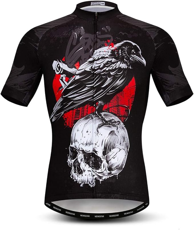 Men's Cycling Jerseys Wolf Print Bicycle Shirts Summer Road Bike Clothes Quick Dry Breathable