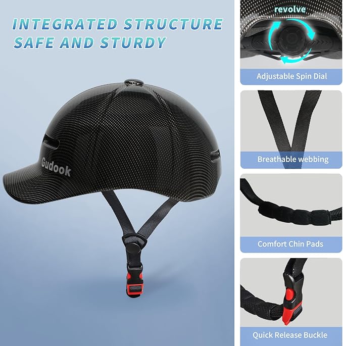 Adult Bike Helmets for Men - Women Bicycle Helmet - Certified Comfort Lightweight Adjustable Baseball Cap Style Cycling Helmet for Urban Commuter Road Biking Scooter