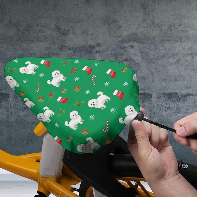 Adjustable Exercise Bike Seat Cover, Soft Cushion Indoor Outdoor Dust Resistant Protection