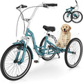 LILYPELLE Adult Folding Tricycles, 7 Speed Folding Adult Trikes, 20/24/26 inch 3 Wheels Bikes with Low Step-Through, Large Basket, Foldable Tricycle for Adults, Women, Men, Seniors
