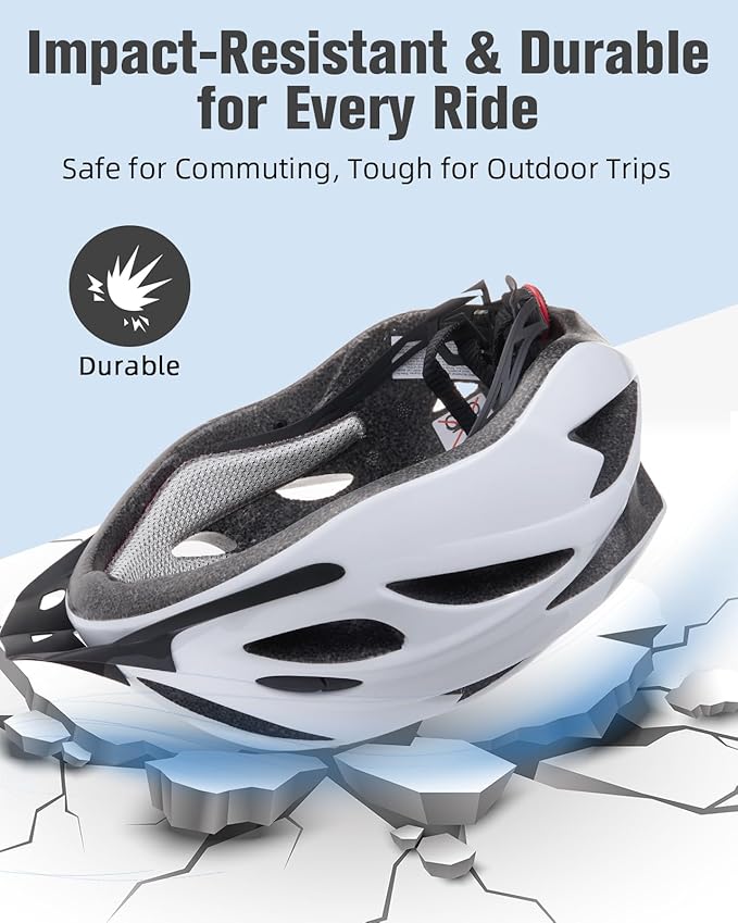 Zacro Adult Bike Helmet Lightweight for Men Women Comfort with Pads&Visor, Certified Bicycle Helmet for Adults Youth Mountain Road Biker