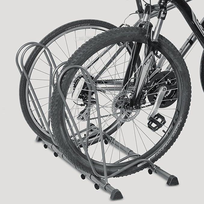 Delta Cycle Single Bike Stand Floor, Tool-Free Adjustable Bike Floor Stand for Mountain, Fat Tire, Road Bikes, Freestanding Bike Stand for Garage Parking