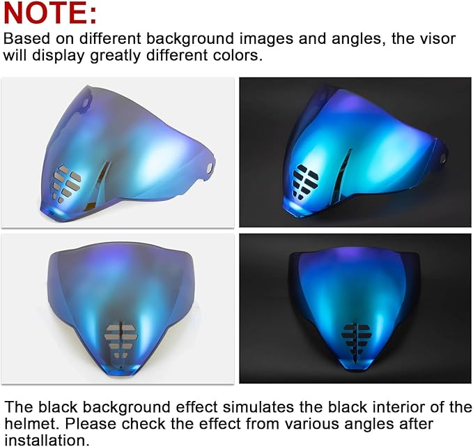 PSLER IC-06 visor- Icon Airflite Face Shield Motorcycle Helmet Visor Accessories Replacement for Icon Airflite IC-06，Deep Blue