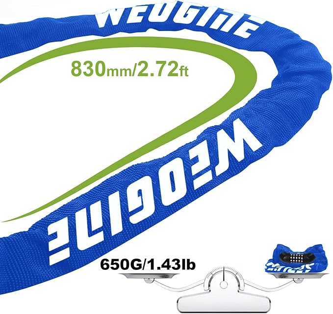 Bike Lock with Numbers and high Security Level, Bike Chain Lock, Bicycle Locks, 5 Digit Combination Lock for Bike, Bicycle, Scooter, Motorcycle, Door, Gate, Fence