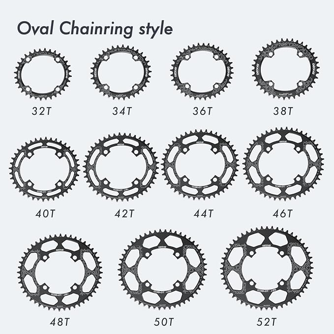 DJC Bike Chainring 104mm BCD Round/Oval MTB 104BCD 30T to 52T 7/8/9/10/11/12 Speed Narrow Wide Tooth Aluminum 7075 Super Lightweight 30T 32T 34T 36T 38T 40 42 DH XC Trail Fat Bike Ebike