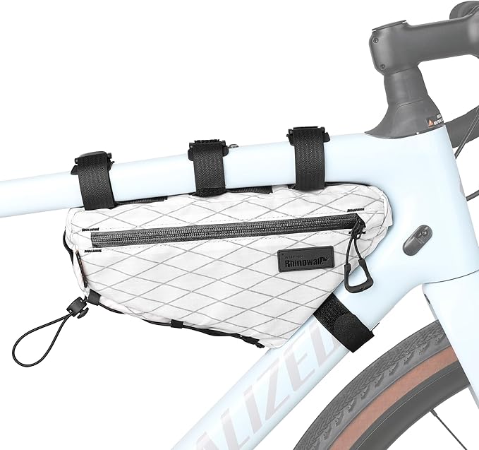 Rhinowalk Bicycle Front Frame Bag Waterproof Bicycle Bag 1.7L Cycling Accessories Nylon Pack Pouch for MTB Road Bike Cycling Commuting and Outdoor Adventures
