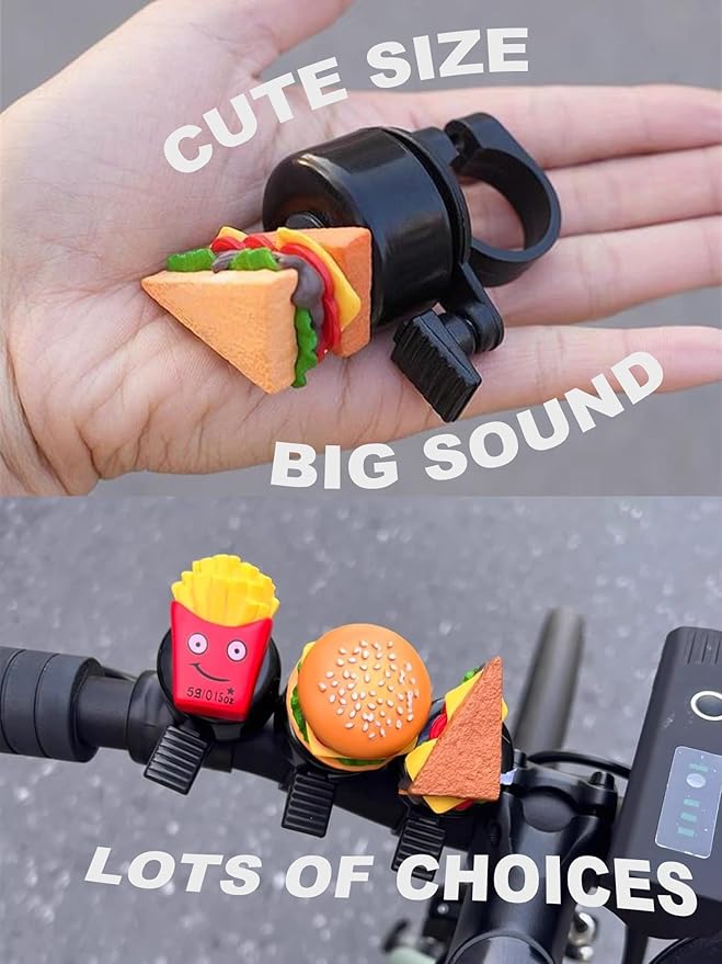 ACEDOAMARE Bike Bell with Loud Crisp Clear Sound Bike Bell for Road Mountain Scooter Tricycles Bike Accessories Handlebar Decoration