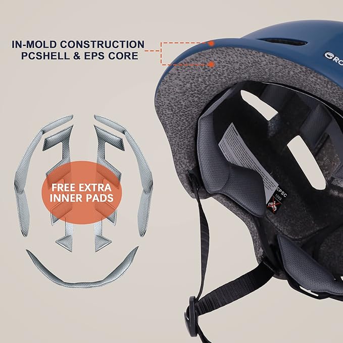 Adult Bike Helmet with Light - Dual Certified for Bicycle Scooter Skateboard Road Cycling Skating Helmet