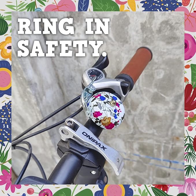 ONIPAX Bike Bell Classic Loud Crisp Bicycle Bells for Cruiser Bike Beach Bike Women