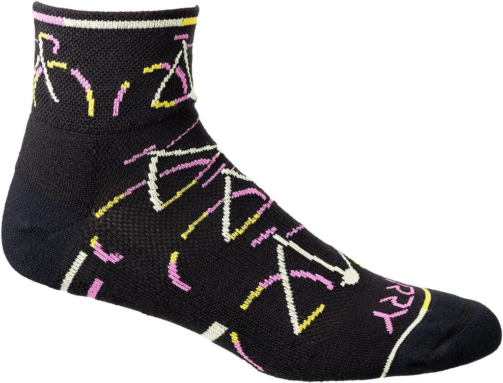 Terry Cycling Air Stream Bike Socks for Women Sports Running & Cycling Mesh Ventilated Breathable Athletic Crew Ankle Sock