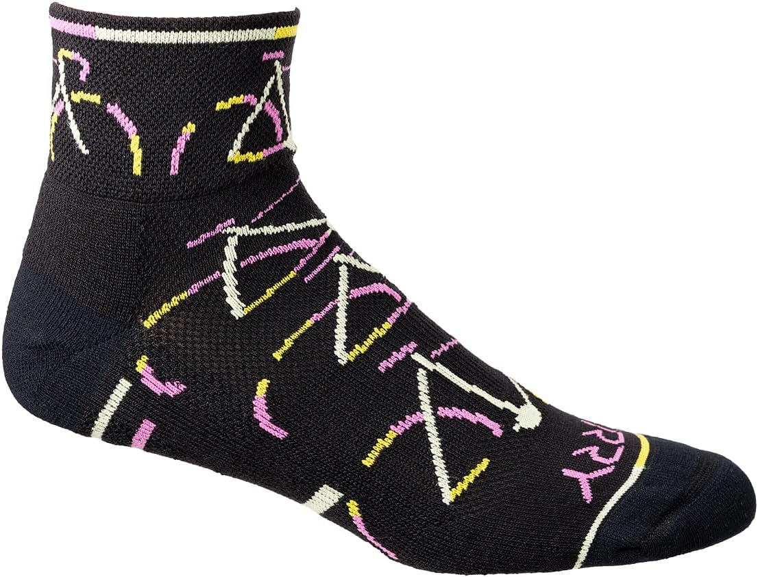 Terry Cycling Air Stream Bike Socks for Women Sports Running & Cycling Mesh Ventilated Breathable Athletic Crew Ankle Sock