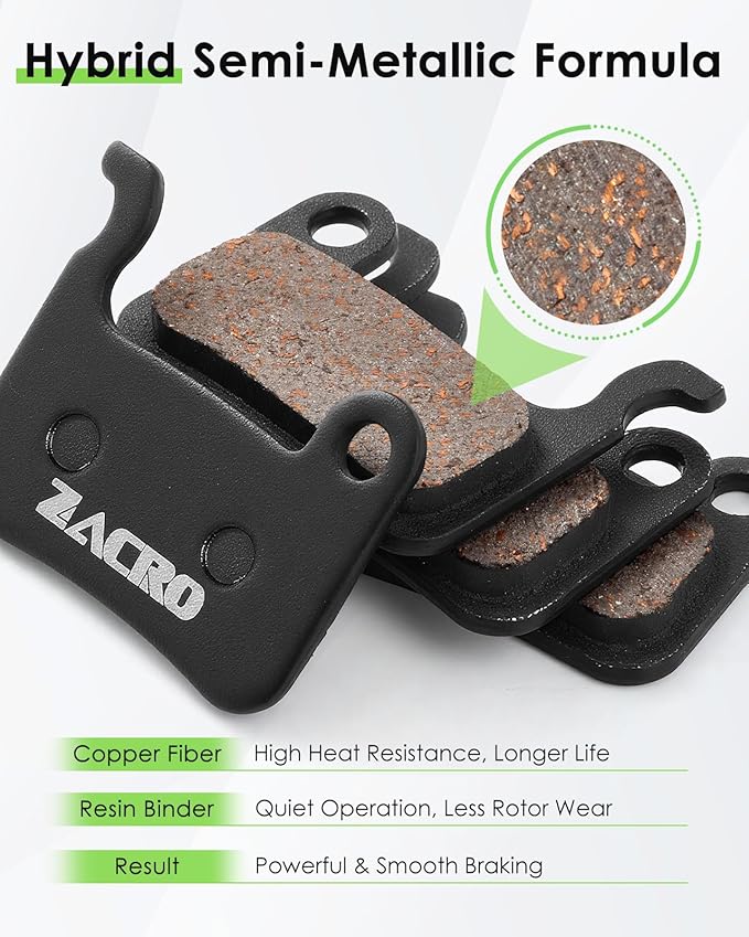 Zacro Bike Brake Pads for BMX, MTB & Road Bikes, Easy Installation, Durable & Quiet