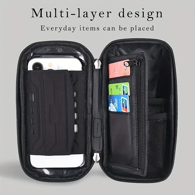 Bike Phone Holder EVA Waterproof Bike Front Frame Bag Top Tube Bike Bag Bicycle Phone Mount Cycling Pouch with Rain Cover Bike Accessories Gifts for Cyclists Men