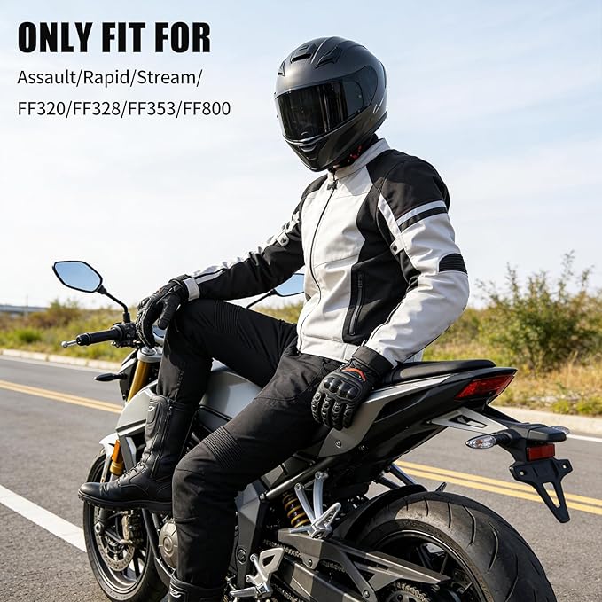 Helmet Visors Face Shield Replacement,For Assault/Rapid/Stream Helmet Visor Accessories (Black)