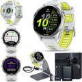 Garmin Forerunner 970 GPS Running Smartwatch, Whitestone | Premium Training & Recovery, Sleep Coach, Heart Rate, Download Music, Up to 15 Day Battery | Signature Series Gift Bundle