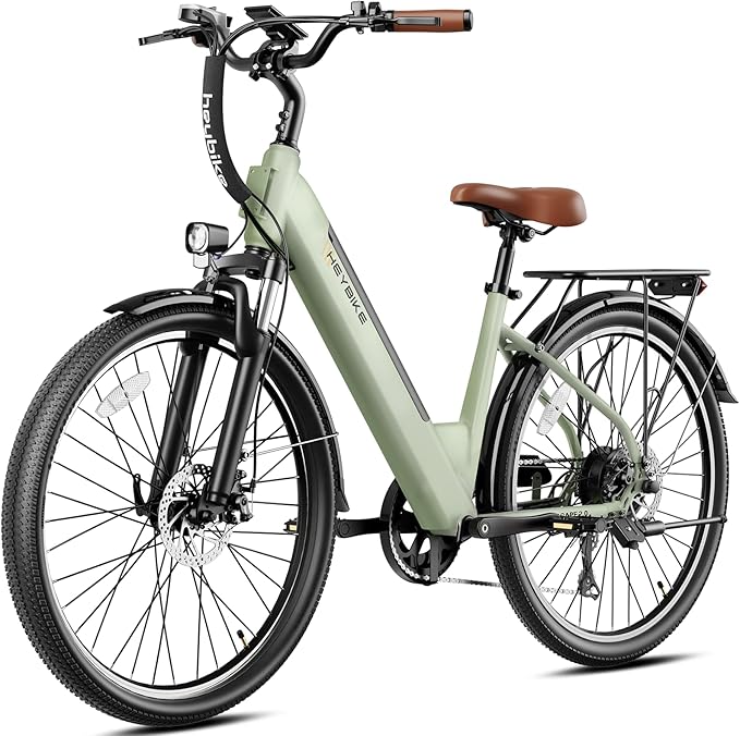 Heybike Cityscape 2.0 Electric Bike for Adults with 1200W Motor Peak, 468Wh Removable Battery, up to 50Miles 24MPH 26" Electric Commuter Bike with 7-Speed, UL Certified